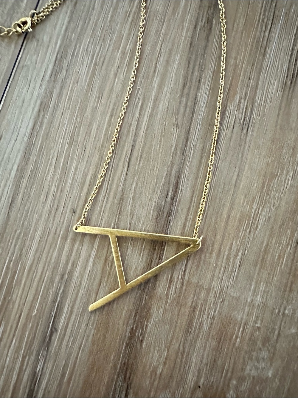 Modern Initial “A” Necklace